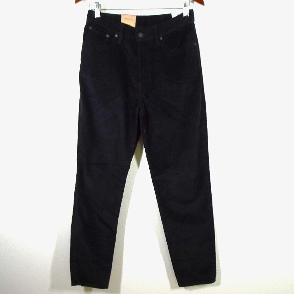 Levi's Corduroy Mom Jeans Women's Size 28x30 Black Cords Tapered High Rise